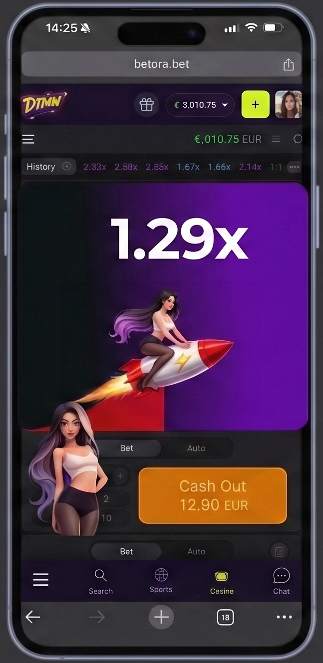 DON'T TELL platform on mobile